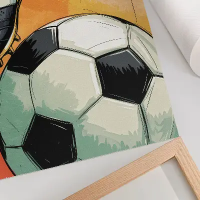Decorative poster with a sporty accent in dynamic colors