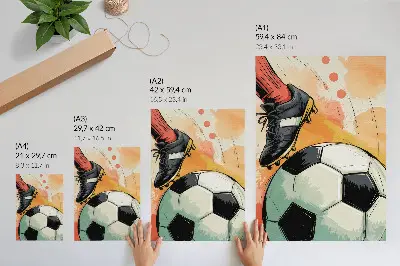 Decorative poster with a sporty accent in dynamic colors