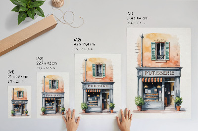Premium wall art Retro bakery with pastel walls
