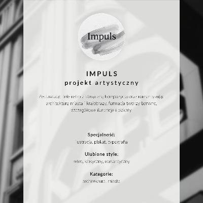 Decorative poster The blue facade of a cafe on a charming street