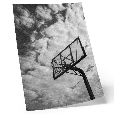 Poster Contrasting sky clouds basket city life
