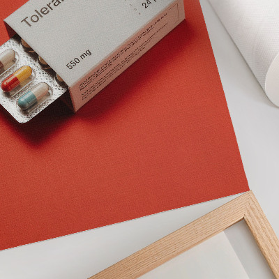 Premium wall art Minimalist capsule packaging with colorful background.