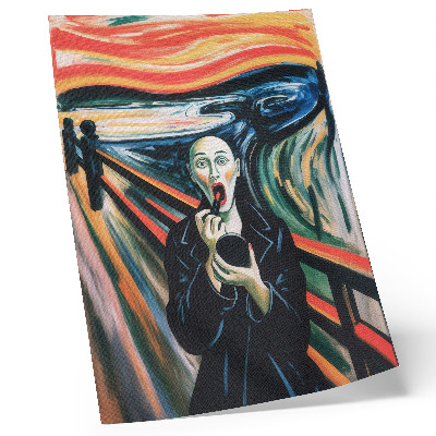 Decorative poster Expressive figure, vivid colors, dynamic lines