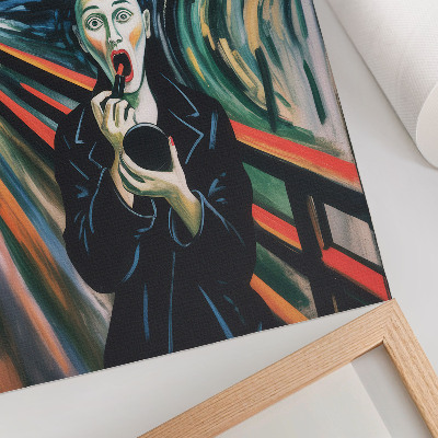 Decorative poster Expressive figure, vivid colors, dynamic lines
