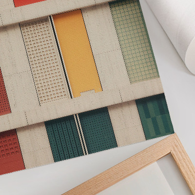 Decorative poster Colorful panels symmetry modern style