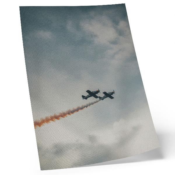 Premium wall art Two planes in the sky minimalism technique