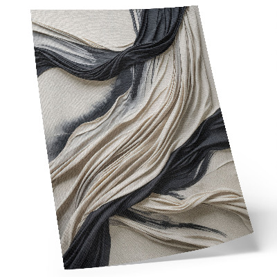 Poster flowing fabric waves with modern elegance