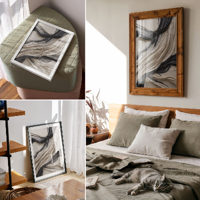 Poster Flowing fabric waves modern elegance