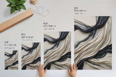 Poster Flowing fabric waves modern elegance