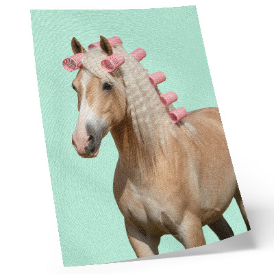 Decorative poster Horse light coat mint pastel rollers