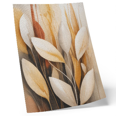 Art print elegant leaves with harmonious colors
