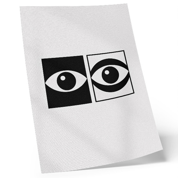 Art print Black and white eyes modern symmetry contrast