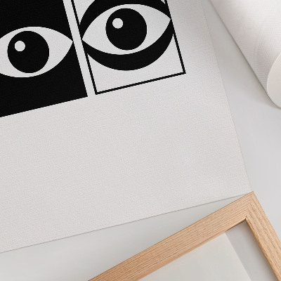 Art print Black and white eyes modern symmetry contrast