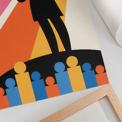 Art print Trophy silhouette bright colors dynamics