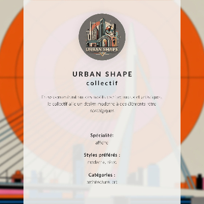 Art print Evening city modern architecture