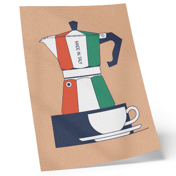 Art print Colorful cafeteria, Italian colors, modern atmosphere