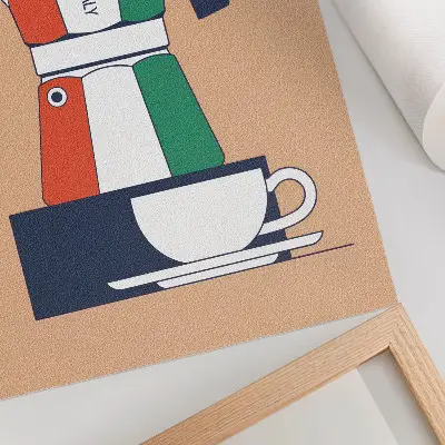 Art print colorful cafeteria with an Italian atmosphere