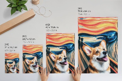 Decorative poster Dynamic colors, bold contrasts, cute dog