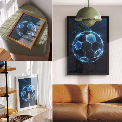 Premium wall art Digital ball geometric lines and lights