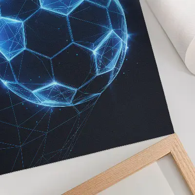 Premium wall art digital ball with geometric lines and lights