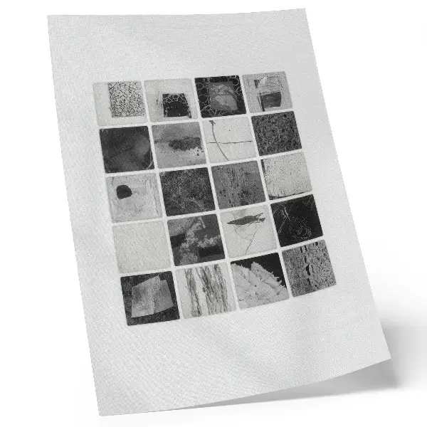 Geometric wall art black and white abstract design