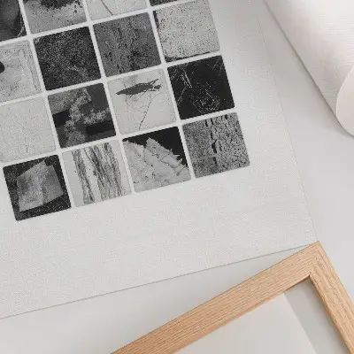 Geometric wall art black and white abstract design