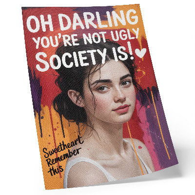 Poster featuring a portrait of a woman representing motivation, energy, and dynamism