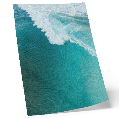 Poster turquoise ocean waves with a calm and harmonious atmosphere