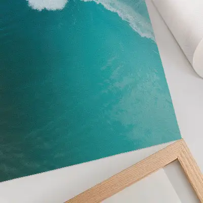 Poster turquoise ocean waves with a calm and harmonious atmosphere