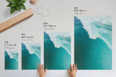 Poster Turquoise ocean waves, calm atmosphere, harmony