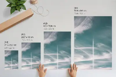 Premium wall art blue sky freedom streak inspiration