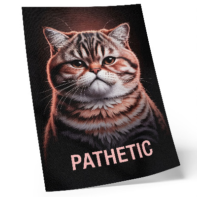 Portrait of a cat poster with distinct fur and a deep gaze