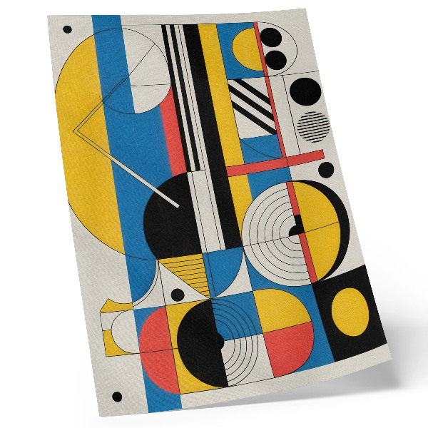 Premium wall art Geometric patterns in contrasting colors
