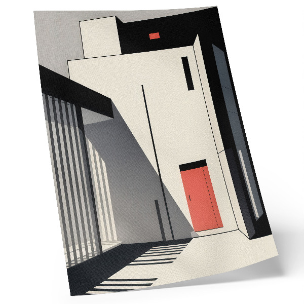 Art print Minimalist geometric architecture contrast