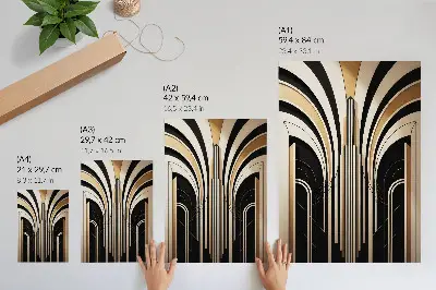 Modern Arches Art Deco Wall Art elegant contrast design
