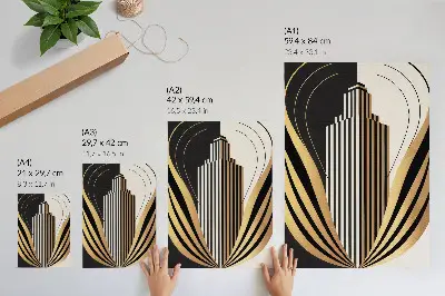 Decorative poster featuring architecture lines of elegance and modernity