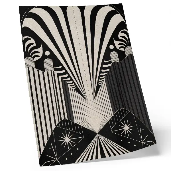 Geometric forms and modernity poster bold contrasts design