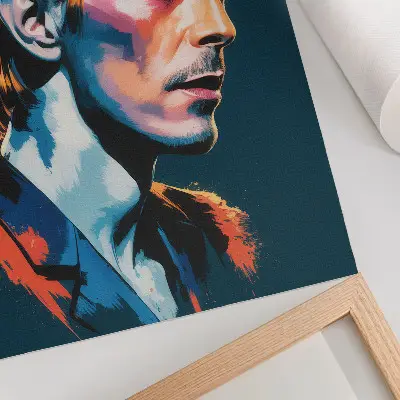 Premium wall art pop art portrait with dynamic colors