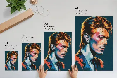 Premium wall art pop art portrait with dynamic colors