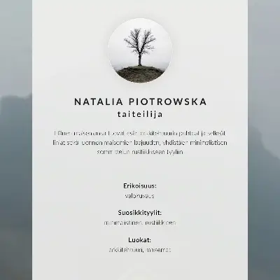 Decorative poster a wooden cottage in a minimalist style by the water