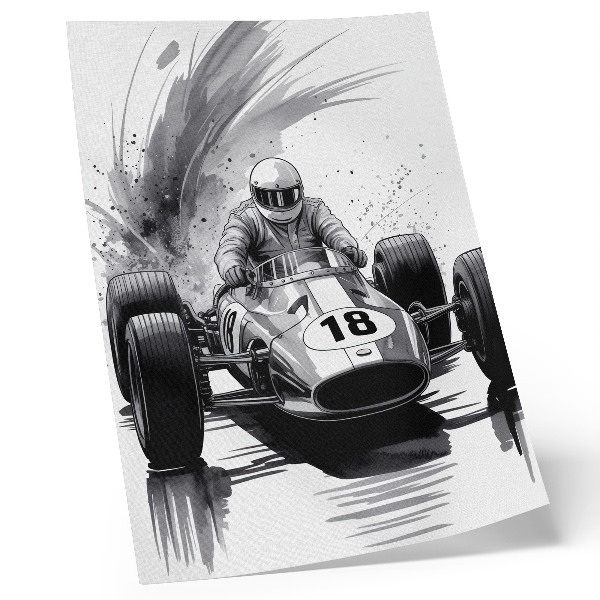 Art print Automotive dynamics contrast racing