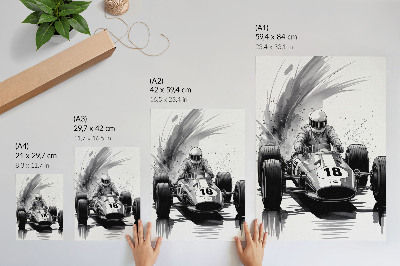 Art print Automotive dynamics contrast racing