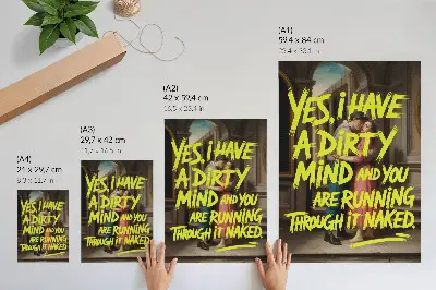 Art print classic characters with yellow text and dynamic contrast