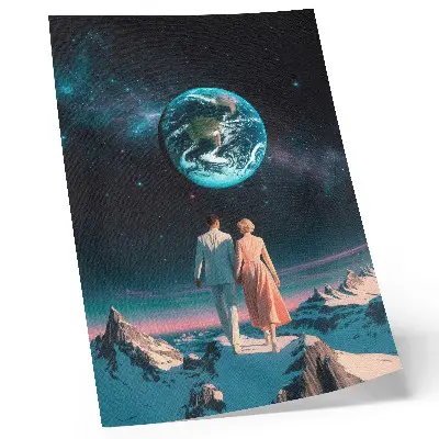 Art print Space and people with unlimited possibilities