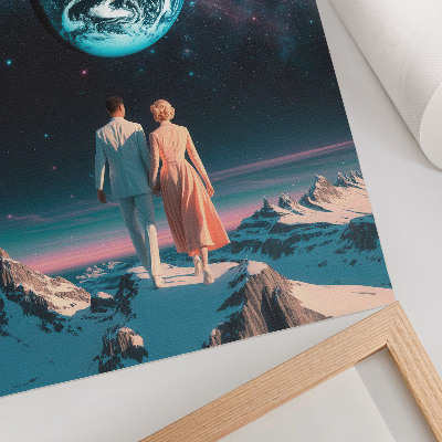 Art print Space and people beauty space unlimited possibilities