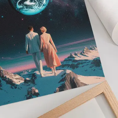 Art print Space and people with unlimited possibilities
