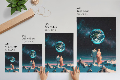 Art print Space and people beauty space unlimited possibilities