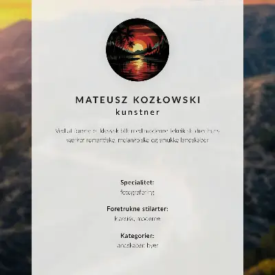 Decorative poster featuring hills, road, and sunset dreams inscription