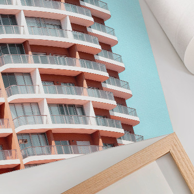 Premium wall art Modern architecture with open balconies