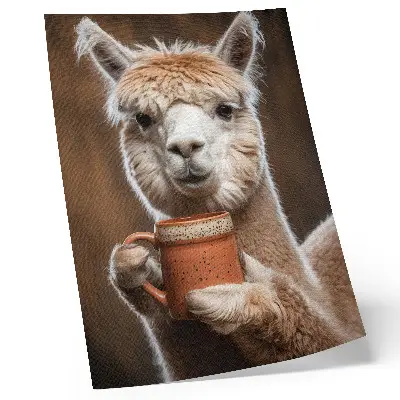 Art print animal closeness in warm brown tones